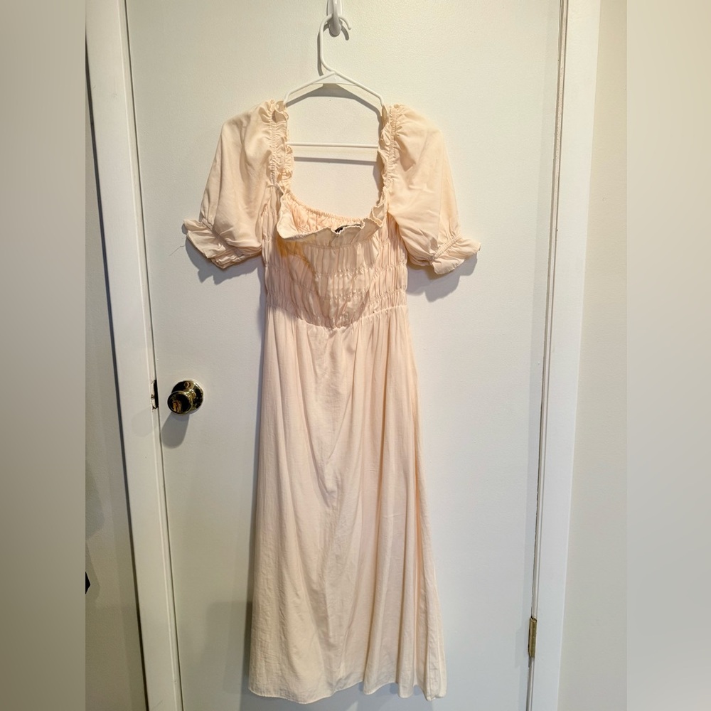 Lulu’s Nahanni Cream Smocked Midi Dress - Picture 5 of 6